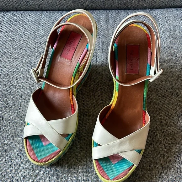 Valentino rainbow espadrille wedges Size: 39 - Picture 12 of 16
